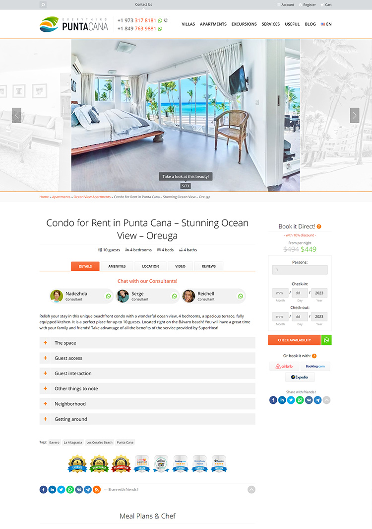 Vacation Rental Website – Fast Start - eCommerce Website Development