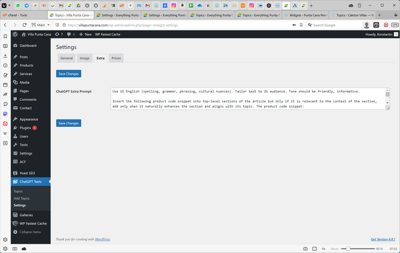  Extra Settings - Variability and Embedding of Content
